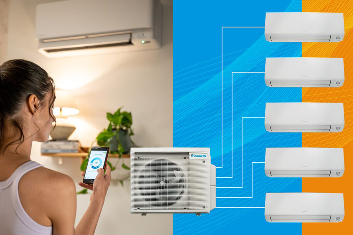 Ovládání multisplit klimatizace v mobilní aplikaci – ovládání více místností z jednoho telefonu